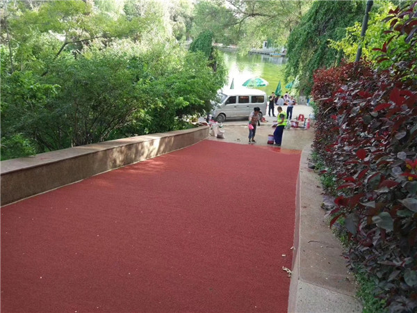 红河彩色路面施工